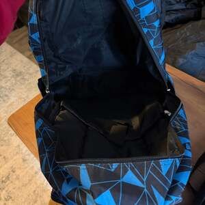 Blue Geometric Abstract Large Kids Backpack